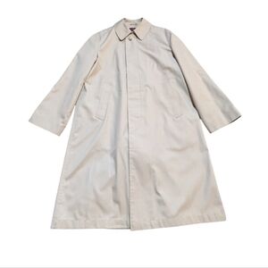 Vintage Nordstrom Classic Tan Cotton Blend Trench Coat‎ Size 40R Preppy Retro
